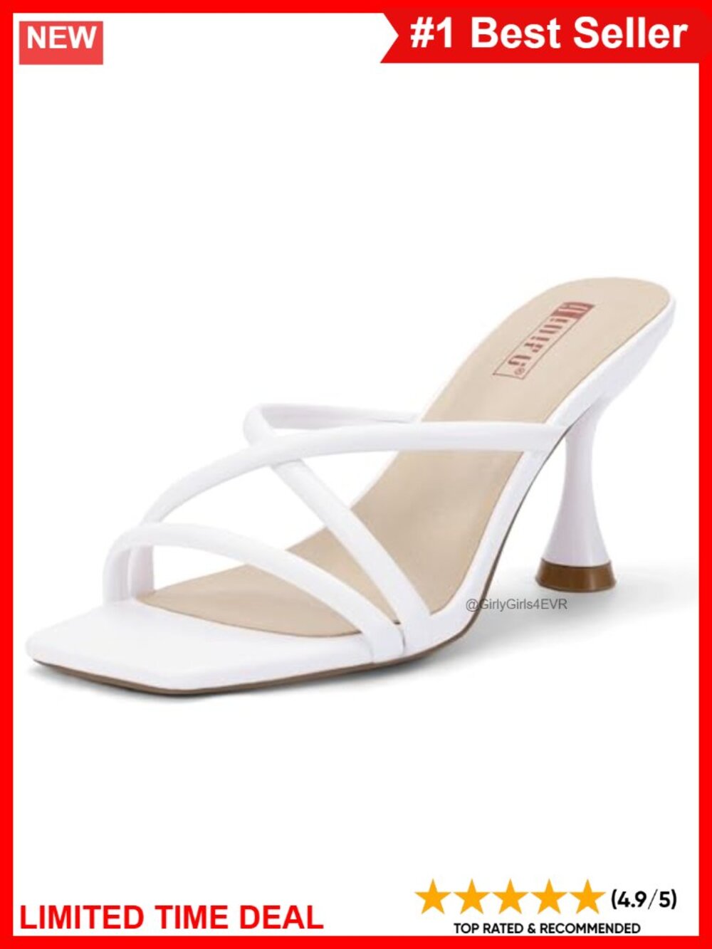 Square Open Toe Kitten Heel Sandals Strappy Slingback